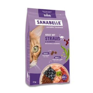BOSCH Sanabelle Adult Ostrich & Blueberries - sausas kačių maistas - 2kg
