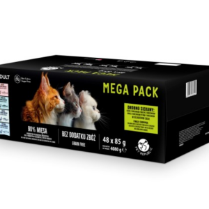 PETREPUBLIC Mega Pack Salmon, Chicken, Tuna, Cod, Trout - šlapias kačių maistas - 48x85g