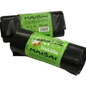 Šiukšlių maišai Plasta Strong, 120 l, 10 vnt., 35MK - Image 2