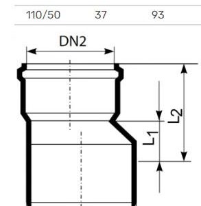 Vidaus kanalizacijos pereiga HTplus, Ø 50 / 110 mm - Image 2