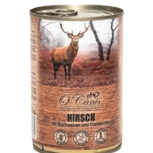 O'CANIS konservuotas drėgnas ėdalas šunims - elniena su grikiais - 400 g