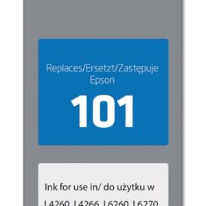 Activejet Ink AAE-101C rašalo buteliukas, skirtas Epson spausdintuvui, atsarginis Epson 101; Supreme; 70 ml; žydras