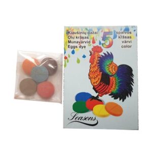 Kiaušinių dažai, 5 spalvos, tabletės