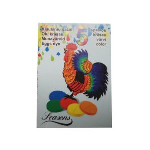 Kiaušinių dažai, 5 spalvos, tabletės - Image 2