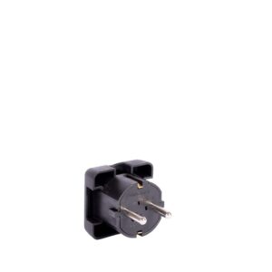 Kištukas kampu N&L, 3P, 16A, 250V, juodos spalvos