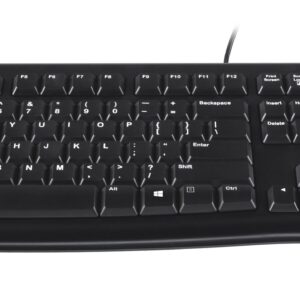 Logitech Keyboard K120 for Business klaviatūra Biuras USB QWERTY JAV tarptautinė versija Juoda