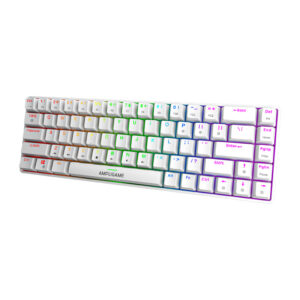 Fifine GK1W mechaninė klaviatūra, 65% RGB baltos spalvos - Image 2