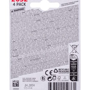 Energizer CR2032 4 vnt. 3V Eco baterijos - Image 2