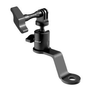 PULUZ Aluminum Motorcycle Mirror Camera Mount Black