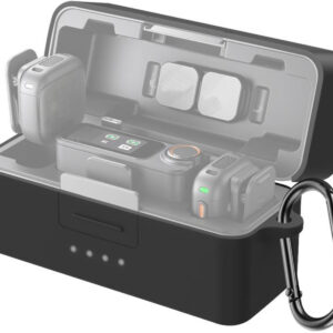 PULUZ Silicone Charging Case Protective Cover for DJI Mic 3 Black