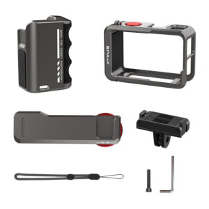 Metal protective case with Puluz handle for DJI Osmo Action 5 Pro / Action 4 / Action 3 - Image 3