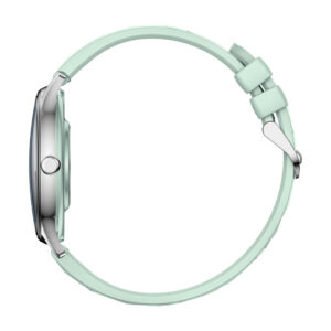 COLMI L28 Išmanusis laikrodis (Silver-green + green leather strap) - Image 2