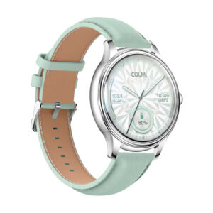 COLMI L28 Išmanusis laikrodis (Silver-green + green leather strap)