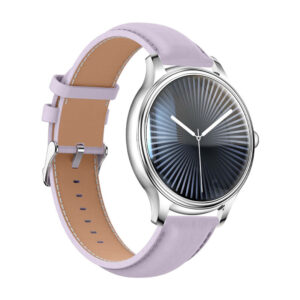 COLMI L28 Išmanusis laikrodis (silver-purple + purple leather strap) - Image 2