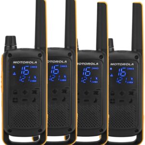 Motorola Talkabout T82 Extreme Quad Pack dvipusio ryšio radijo stotis 16 kanalų Juoda, oranžinė