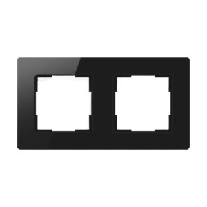 Avatto 2 Socket TS20 light switch frame juodos spalvos