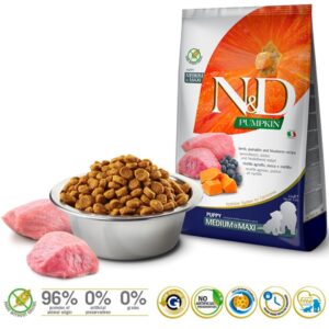 Farmina Pet Food 8010276033246 sausas šunų maistas 2,5 kg Šuniukas Mėlynės, Ėriena - Image 2