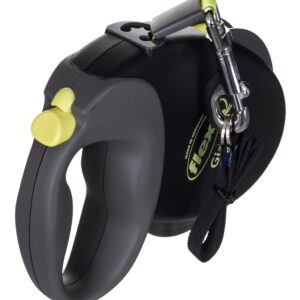 Flexi NEON GIANT L 8 m Juoda, Geltona Šuo Susitraukiantis pavadėlis - Image 3