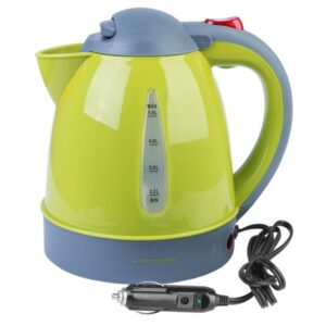 Automobilinis kelioninis virdulys su plokščiu šildymo padėklu, 1L, 12V, 150W