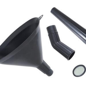 3-part piltuvas with strainer, plastic, oval