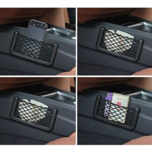 Mesh pocket for small items, 14.5 x 8 cm, with double sided adhesive tape - Image 3