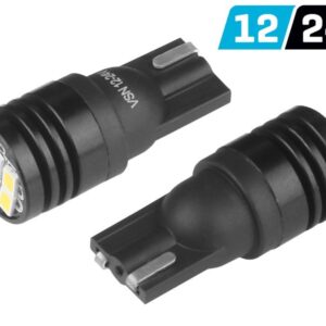 Bulb VISION W5W (T10) 12/24V 6x 3020 SMD Ultra Bright LED , nonpolar, white, 2 pcs