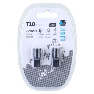 Bulb VISION W5W (T10) 12/24V 6x 3020 SMD Ultra Bright LED , nonpolar, white, 2 pcs - Image 3