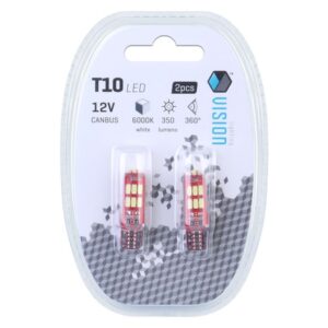 Bulb VISION W5W (T10) 12V 15x 3014 SMD LED, CANBUS, silicone bulb holder, white, 2 pcs - Image 3