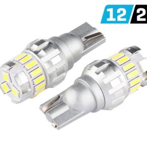 Bulb VISION W5W (T10) 12/24V 15x 3014 + 3x 3030 SMD LED, nonpolar, CANBUS, white, 2 pcs