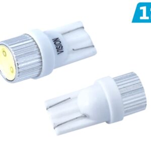 Bulb VISION W5W (T10) 12V 1x HP LED, aluminum bulb holder, white, 2 pcs