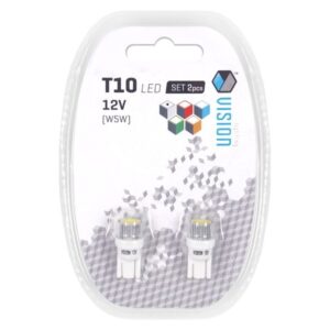 Bulb VISION W5W (T10) 12V 1x HP LED, aluminum bulb holder, white, 2 pcs - Image 3