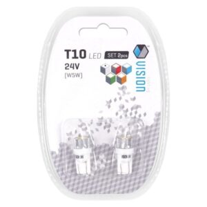 Bulb VISION W5W (T10) 24V 1x HP LED, aluminum bulb holder, white, 2 pcs - Image 3