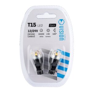 Bulb VISION W16W (T15) 12/24V 5x 2835 SMD Lumileds, nonpolar, CANBUS, white, 2 pcs - Image 3