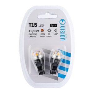 Bulb VISION WY16W (T15) 12/24V 5x 2835 SMD Lumileds, nonpolar, CANBUS, orange, 2 pcs - Image 3