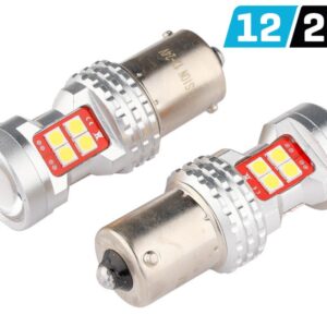 Bulb VISION R5W / R10W BA15s 12/24V 13x 3030 SMD LED, nonpolar, CANBUS, white, 2 pcs