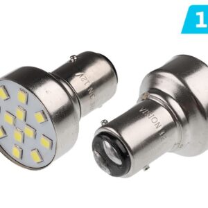 Bulb VISION P21 / 5W BAY15d 12V 12x 5mm LED, white, 2 pcs