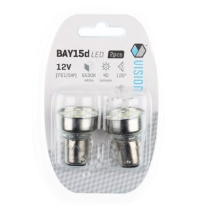 Bulb VISION P21 / 5W BAY15d 12V 12x 5mm LED, white, 2 pcs - Image 3