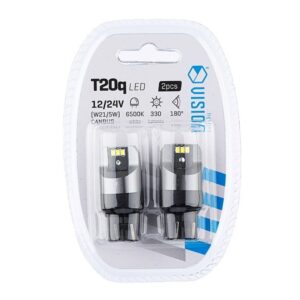 Bulb VISION W21 / 5W (T20q) 12/24V 6x 3020 SMD LED, nonpolar, CANBUS, white, 2 pcs - Image 3