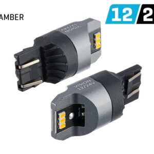 Bulb VISION WY21 / 5W (T20q) 12/24V 6x 3020 SMD LED, nonpolar, CANBUS, orange, 2 pcs