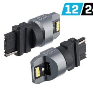 Bulb VISION P27W (T25) 12/24V 6x 3020 SMD LED, nonpolar, CANBUS, white, 2 pcs