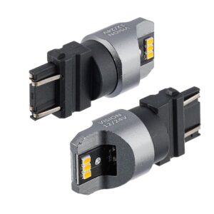 Bulb VISION PY27 / 7W (T25) 12/24V 6x 3020 SMD LED, nonpolar, CANBUS, orange, 2 pcs - Image 2