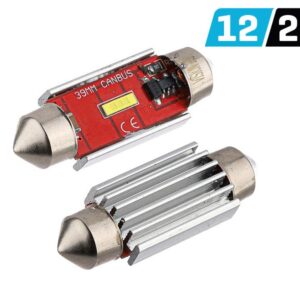 Bulb VISION Festoon SV8.5 39 mm 12/24V 1x 1860 SMD LED, nonpolar, CANBUS, white, 2 pcs