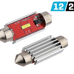 Bulb VISION Festoon SV8.5 41mm 12/24V 1x 1860 SMD LED, nonpolar, CANBUS, white, 2 pcs