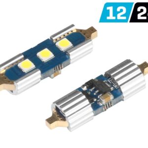 Bulb VISION Festoon SV8.5 31mm 12/24V 3x 3030 SMD LED, nonpolar, CANBUS, white, 2 pcs