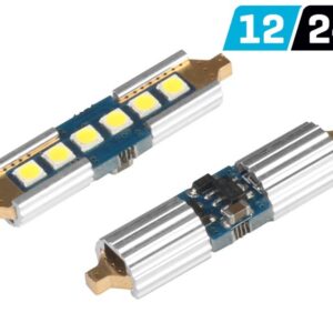 Bulb VISION Festoon SV8.5 39 mm 12/24V 6x 3030 SMD LED, nonpolar, CANBUS, white, 2 pcs