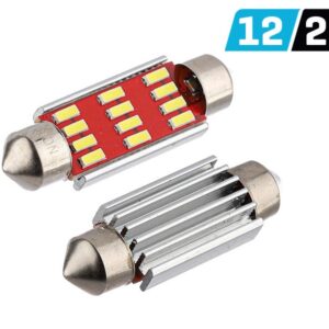 Bulb VISION Festoon SV8.5 41mm 12/24V 12x 4014 SMD LED, CANBUS, white, 2 pcs