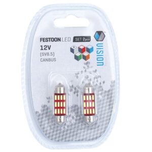 Bulb VISION Festoon SV8.5 36mm 12/24V 12x 4014 SMD LED, CANBUS, white, 2 pcs - Image 3