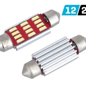 Bulb VISION Festoon SV8.5 39 mm 12/24V 12x 4014 SMD LED, CANBUS, white, 2 pcs
