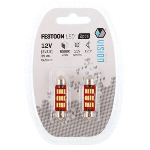 Bulb VISION Festoon SV8.5 39 mm 12/24V 12x 4014 SMD LED, CANBUS, white, 2 pcs - Image 3