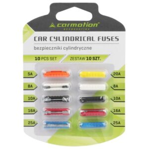 Plastic cylindrical saugikliai, 10 vnt